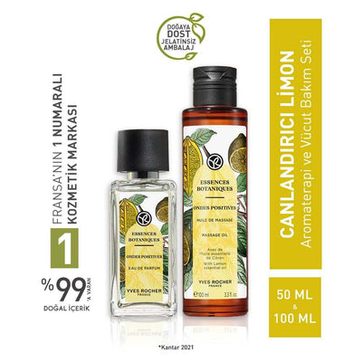 Aromakoloji Invigorating Lemon Aromatherapy and Body Care Gift Set - Refreshing Scented Perfume and Moisturizing Body Oi