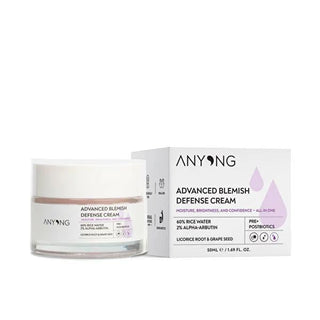 Anyong Advanced Blemish Defense Cream: Hydrating Rice Water Facial Moisturizer for Dark Spot Correction, Anti-Aging & Radiant Skin (50ml/1.69 fl oz) Anyong Blemish Cream: Rice Water Moisturizer, Anti-Aging - 50ml blemish defense cream, hyperpigmentation treatment, anti-aging moisturizer, rice water cream, tranexamic acid serum, alpha arbutin cream, skin brightening cream, natural skincare, facial moisturizer, dark spot corrector, facial cream, moisturizer, hydrating cream, skin brightening, even skin tone, 
