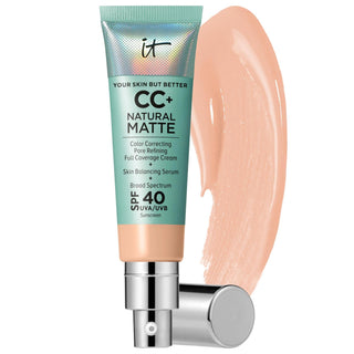 CC+ Cream Natural Matte Foundation with SPF 40 - Full Coverage, Vegan, Non-Comedogenic CC+ Cream Matte Foundation SPF 40 - Full Coverage, Vegan matte foundation, SPF 40 foundation, vegan foundation, non-comedogenic foundation, full-coverage foundation, oily skin solution, long-lasting makeup, broad-spectrum sun protection, skin hydration, Air Licium, Hyaluronic Acid, Lentil Seed Extract, cruelty-free cosmetics, natural makeup, beauty essentials, makeup for oily skin