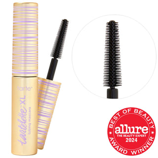 Tarte mini tartelette™ XL Tubing Mascara - Long-Lasting, Smudge-Proof, Lengthening Mascara for Fuller Lashes Tarte mini tartelette™ XL Mascara - Long-Lasting & Smudge-Proof tubing mascara, long-lasting mascara, smudge-proof mascara, lengthening mascara, cruelty-free cosmetics, cleaner cosmetics, lash care, makeup, cosmetics, beauty products, eye makeup, volumizing mascara, conditioning mascara, hypoallergenic, mini size, Sephora products