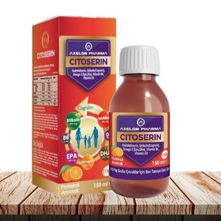Citoserin - Dietary Supplement Syrup for Cognitive Support - Orange Flavored, 5.07 fl oz Citoserin Cognitive Support Syrup - Omega 3 & Citicoline Dietary Supplement Syrup, Omega 3 Supplement, Cognitive Support Supplement, Children's Health Supplement, Adult Brain Health Supplement, Fish Oil Supplement, Citicoline, Phosphatidylserine, Brain Health, Cognitive Function, Nutritional Supplement, Liquid Supplement, Orange Flavored