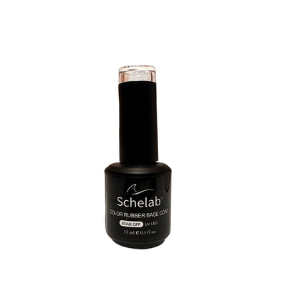 Schelab Color Rubber Base Coat 15ml - Long-Lasting Nail Polish Adhesion & Nail Care