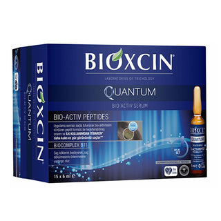 bioxcin quantum bio-activ serum packaging, bioxcin serum application, bioxcin serum ampoules Bioxcin Quantum Bio-Activ Serum - Intensive Hair Repair | 15 x 6 ml Bioxcin Quantum Serum - Bio-Activ Hair Treatment bioxcin, hair-serum, hair-care, hair-thinning, hair-loss, bio-activ, intensive-repair, biocomplex-b11, ai-generated, serum