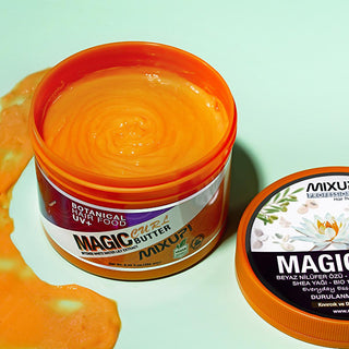 Mixup Magic Butter Curl: Vegan Curl Defining Cream for Frizz Control, Hydration & UV Protection - The Ultimate Curly Hair Product! Mixup Magic Curl Cream: Vegan Frizz Control & Curl Definition curl defining cream, curly hair product, vegan hair cream, cruelty free hair products, frizz control cream, hair moisturizer for curls, leave in conditioner for curly hair, UV protection hair cream, curl cream, hair cream, vegan, cruelty-free, frizz control, curl definition, hair hydration, UV protection, White Lotus 