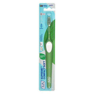 Tepe Manual Toothbrush Supreme Compact Soft - Gentle Oral Care for Sensitive Teeth