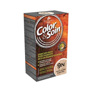 color and soin 9n honey blond hair dye, color and soin hair color box, honey blond hair color sample Color&Soin 9N Honey Blond - Ammonia Free Hair Dye | 3.5 fl oz Color&Soin 9N Honey Blond Hair Dye - Ammonia Free color-soin, hair-dye, honey-blond, ammonia-free, vegetable-extracts, durable-color, beauty-enthusiasts, professional-hairdressers, ai-generated, haircare