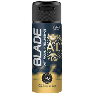 Blade A.I. 1.0 Men's Deodorant Spray - Long-Lasting Freshness, AI-Designed Scent Blade A.I. 1.0 Men's Deodorant - AI-Designed Scent men's deodorant spray, AI-designed deodorant, long-lasting freshness, woody fragrance deodorant, personal hygiene products for men, men's grooming, deodorant for men, fresh scent deodorant, technologically advanced deodorant