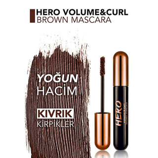 Flormar Hero Volume & Curl Brown Mascara: Long Lasting, Non-Smudge, Clump-Free Formula for Dramatic Lashes Flormar Brown Mascara: Volume & Curl, Long-Lasting, Smudge-Proof volume mascara, curling mascara, brown mascara, long lasting mascara, non-smudge mascara, clump-free mascara, fiber brush mascara, Flormar mascara, eye makeup, mascara for volume and curl, mascara, eye makeup, lash volume, lash curl, non-smudging, smudge proof, clump free, fiber brush, super soft brush, long lasting, dramatic lashes, defi