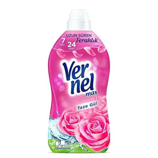 Vernel Rose Scented Fabric Softener: 140-Day Freshness, Concentrated Formula, Gentle Softening & Easy Ironing - Dermatologically Tested Vernel Rose Fabric Softener:  Long-Lasting Freshness & Softness fabric softener, laundry softener, rose scented softener, concentrated fabric softener, long lasting fabric softener, easy iron fabric softener, soft clothing, vernel fabric softener, gentle fabric softener, dermatologically tested fabric softener, fabric care, rose fragrance, perfume capsules, fabric protectio