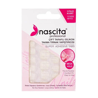 Nascita Clear Silicone Artificial Nail Adhesive: Strong Hold, Damage-Free, Easy Application - Double Sided Nail Tape, 48 Pcs Nascita Nail Adhesive: Strong, Damage-Free Hold artificial nail adhesive, silicone nail adhesive, double sided nail tape, temporary nail glue, fake nail adhesive, press on nail adhesive, clear nail adhesive, nail sticker, tırnak yapıştırıcısı, nail enhancements, cosmetic nails, non-permanent nails, double-sided adhesive, easy to use, temporary nail application, strong hold, damage-fre