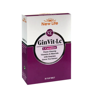 new life ginvit film tablet packaging, ingredients of new life ginvit film tablet New Life GinVit-Lc 30 Film Tablet - Dietary Supplement | 30 Tablets New Life GinVit 30 Tablets - Health Supplement new-life, ginvit, dietary-supplement, health-supplement, ginseng, active-lifestyle, vitamins-and-minerals, filmtablets, wellness, ai-generated