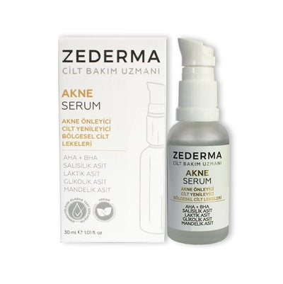 Zederma Acne Treatment Serum - AHA & Salicylic Acid Skincare for Acne-Prone Skin, 30 ml