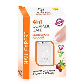 golden rose nail expert 4 in 1 complete care, nail strengthener and care solution Golden Rose Nail Expert 4 in 1 Complete Care - Nail Strengthening Formula for Nail Care Enthusiasts | 0.5 fl. oz. Golden Rose Nail Expert 4 in 1 Complete Care golden-rose, nail-care, nail-strengthener, base-coat, top-coat, hydrating-nail-care, nail-polish-protection, vitamin-enriched, plant-extracts, ai-generated
