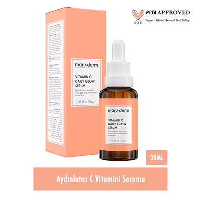 Maruderm Vitamin C & Peptide Brightening Facial Serum: Anti-Aging, Radiance & Smooth Skin - Paraben & Fragrance-Free, 1 