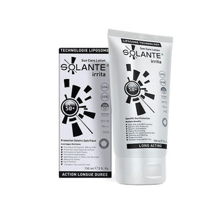 Solante Irrita Sunscreen for Sensitive Skin - SPF 50+, 5.07 fl oz Solante Irrita Sunscreen SPF 50+ for Sensitive Skin sunscreen for sensitive skin, high SPF sunscreen, UVA/UVB protection, dermatologically tested sunscreen, sunscreen for irritated skin, sensitive skin care, anti-aging sunscreen, paraben-free sunscreen, perfume-free sunscreen, SPF 50+, Solante Irrita