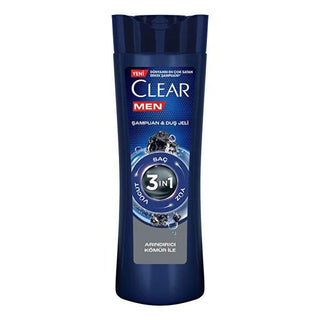 Clear Men 3-in-1 Shampoo, Body Wash & Face Wash with Menthol - Anti-Dandruff, Refreshing, 11.83 fl oz Clear Men 3-in-1 Shampoo & Body Wash - Anti-Dandruff, Menthol men's 3-in-1 shampoo and body wash, anti-dandruff shampoo for men, menthol body wash, multi-purpose grooming product, men's hygiene products, Clear Men, grooming essentials, personal care, hair care, skin care, refreshing products, men's grooming