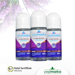 Green Brand 100% Natural Roll-On Deodorant for Women / LAVENDER