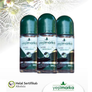 Green Brand 100% Natural Roll-On Deodorant for Men / Eucalyptus