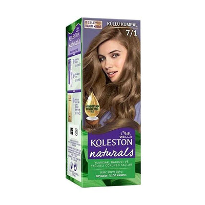 Wella Koleston Naturals 7/1 Ash Blonde Hair Dye: Permanent Color & 100% Gray Coverage with Coconut Oil - At-Home Hair Co