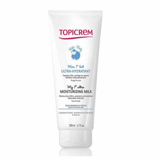 Topicrem Baby Lotion: Ultra-Moisturizing Milk for Sensitive & Dry Skin - Hypoallergenic, Paraben-Free Infant Face & Body Moisturizer (6.76 fl oz) Topicrem Baby Lotion: Sensitive Skin Moisturizer baby lotion, sensitive skin moisturizer, dry skin baby lotion, hypoallergenic baby lotion, paraben free baby lotion, baby face moisturizer, baby body lotion, infant skin care, moisturizing milk for babies, Topicrem baby, baby skincare, infant moisturizer, sensitive skin, dry skin, ultra moisturizing, protective film