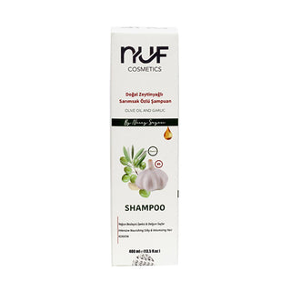 Nuf Kozmetik Nuray Sayarı: Anti-Hair Loss Garlic Shampoo with Keratin & Olive Oil - Strengthens Hair, Reduces Thinning (13.53 fl oz) Nuf Kozmetik Garlic Shampoo: Anti-Hair Loss & Hair Growth garlic shampoo, anti-hair loss shampoo, hair loss shampoo, shampoo with garlic extract, keratin shampoo, olive oil shampoo, hair strengthening shampoo, Nuf Kozmetik, hair fall, hair thinning, natural hair care, hair growth, damaged hair repair, dry hair, healthy scalp, fuller hair, hair care, shampoo, Nuray Sayarı, hair