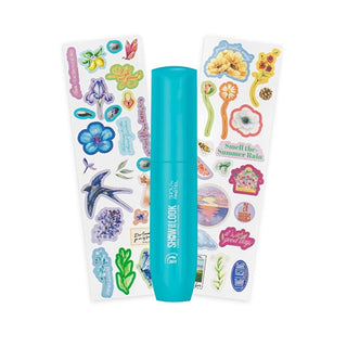 Show by Pastel 24H Long Lasting Volume Mascara, Close-up of Show Your Look Mascara brush, Mascara packaging from Secret Garden collection Show by Pastel 24H Long Lasting Volume Mascara - Extra Volume and Long-Lasting Effect for Makeup Users | 0.3 fl. oz. Show by Pastel 24H Long Lasting Volume Mascara mascara, makeup, cruelty-free, vegan, long-lasting, water-resistant, plant-extracts, volumizing, beauty, ai-generated