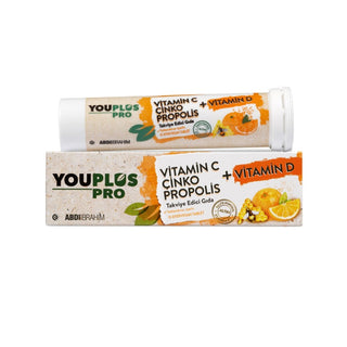 Youplus Pro Vitamin C Zinc Propolis Vitamin D 15 Effervescent Tablets