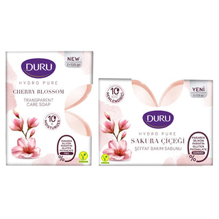 Duru Transparent Soap Bar with Sakura Flower - Moisturizing, Paraben-Free, 2 x 135g Duru Sakura Flower Transparent Soap Bar - Moisturizing & Natural Transparent Soap, Moisturizing Soap, Natural Skincare, Paraben-free Soap, Sakura Flower Soap, Hypoallergenic Soap, Vitamin E Soap, Gluten-free Skincare, Sensitive Skin Care, Natural Soap, Chemical-Free Skincare, Organic Skincare, Skincare Essentials, Soap for Dry Skin