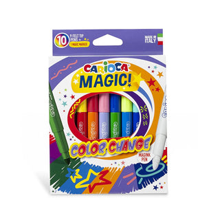 carioca color changing marker set 10 colors, children using carioca magic markers, artist showcasing carioca felt tip markers Carioca Color Changing Magic Felt Tip Marker Set (10 Colors) Carioca Color Changing Markers - 10 Color Set for Artists | Kids carioca, color-changing-markers, art-supplies, children, students, artists, creative-tools, school-supplies, felt-tip-markers, ai-generated