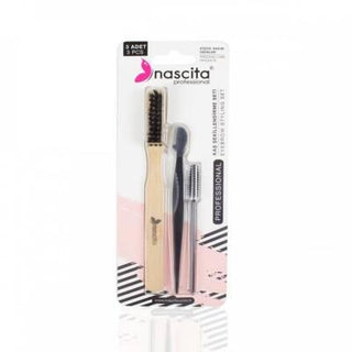 Nascita Eyebrow Shaping Set - 03, 3-Piece Beauty Tool Kit for Grooming, Precision Eyebrow Brush & Razor Nascita Eyebrow Shaping Set - Precision Grooming Kit eyebrow shaping set, brow grooming kit, eyebrow brush, eyebrow razor, beauty tools, grooming kit, beauty essentials, personal care, cosmetics, Nascita, eyebrow care, beauty routine, makeup tools