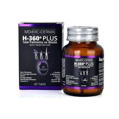 Hair 360 Plus - Dietary Supplement for Hair Growth & Strength - 60 Tablets