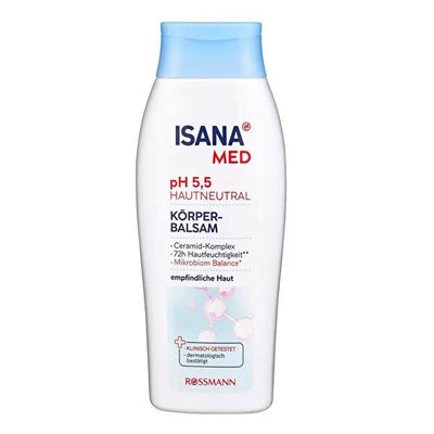 Isana Moisturizing Body Balm with Ceramide Complex & Hyaluronic Acid - Vegan, Dermatologically Tested, 8.45 fl oz