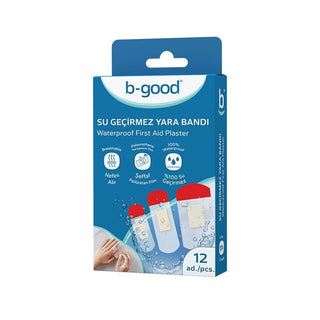 B-good Waterproof Wound Dressing - 12 Pack, Breathable & Transparent Polyurethane Film for Active Lifestyles B-good Waterproof Wound Dressing - 12 Pack waterproof wound dressing, breathable bandage, transparent wound care, waterproof band-aid, wound protection, first aid, bandages, wound care, active lifestyle, waterproof, breathable, transparent polyurethane film, athletes, sports enthusiasts, swimming, surfing, discreet wound care