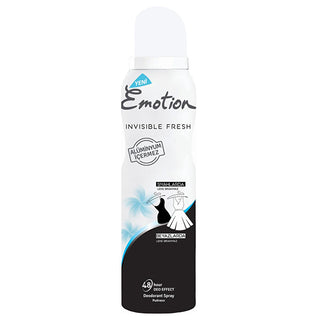 emotion invisible fresh deodorant spray for women 150 ml, emotion black and white invisible deodorant packaging Emotion Invisible Fresh Women's Deodorant Spray - 48 Hour Protection | 150 ml Emotion Invisible Fresh Deodorant Spray for Women - 150 ml emotion, womens-deodorant, deodorant-spray, aluminum-free, 48-hour-protection, invisible-deodorant, fresh-scent, long-lasting, bodyspray, ai-generated