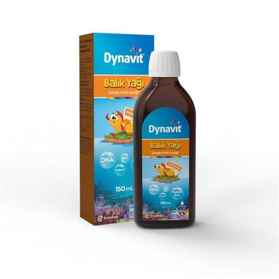 Dynavit Fish Oil Supplement 150ml - Omega-3 for Heart, Brain & Overall Health Support