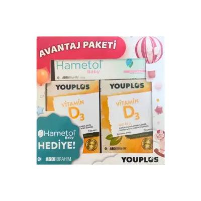 Youplus Vitamin D3 Oral Spray & Hametol Baby Diaper Rash Cream: Gentle, Paraben & Fragrance-Free Baby Skincare, Supports