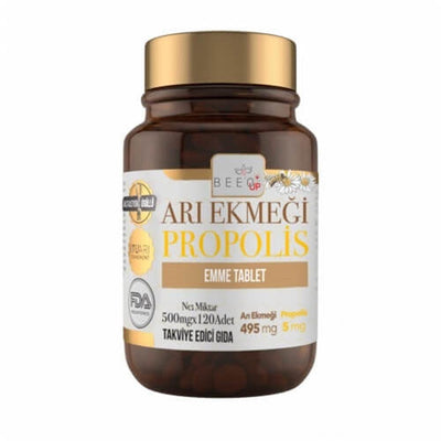 Bee'O UP Bee Pollen & Propolis Chewable Tablets - Natural Immune Support Supplement