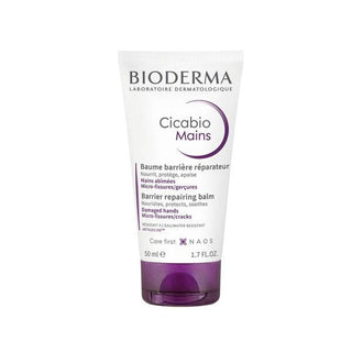 Bioderma Cicabio Hand Cream: Ultimate Barrier Repair for Dry, Damaged Hands | Moisturizing, Soothing, Non-Greasy Formula, Safe for Kids (3+) | 1.69 fl oz Bioderma Hand Cream: Repair Dry, Damaged Hands - Moisturizing hand cream, dry hands, damaged hands, barrier repair hand cream, moisturizing hand cream, non-greasy hand cream, hand balm, sensitive skin hand cream, children's hand cream, soothing hand cream, hand care, shea butter, DAF complex, 8-hour hydration, water-resistant, family hand cream, cracked ha