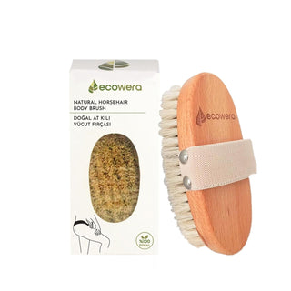 Ecowera Natural Horsehair Body Brush - Gentle Exfoliation & Eco-Friendly Skincare Tool for Sensitive Skin Ecowera Natural Horsehair Body Brush for Gentle Skincare Natural body brush, Horsehair body brush, Eco-friendly skincare, Gentle exfoliation, Sustainable personal care, Natural skincare products, Sensitive skin care, Eco-friendly personal care, Body care tools, Exfoliating brushes, Sustainable living, Natural body care