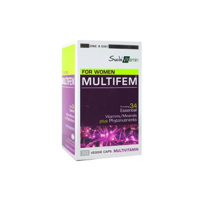 Suda Vitamin Multifem 30 Bitkisel Kapsül - Multivitamin Supplement for Women, Dietary Supplement, Vitamin and Mineral Bl