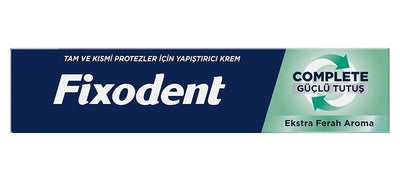 Fixodent Complete Extra Fresh Denture Adhesive: Strong Hold, Complete Seal, Fresh Breath - 47g