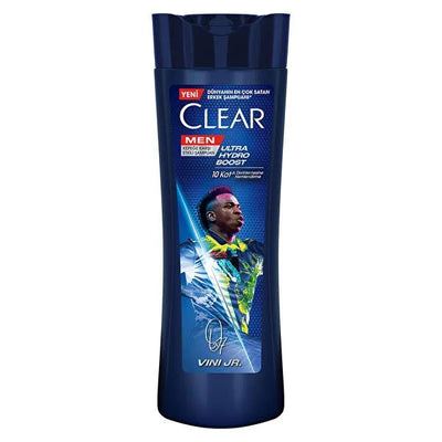 Clear Men Vin’cius Jœnior Anti-Dandruff Shampoo: Ultra Hydro Boost for Men - 10x Deeply Moisturizing, Eucalyptus & Cedar