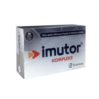Imutor Immune Support Supplement with Beta Glukan, Çinko, Propolis, and Ekinezya - 30 Capsules Imutor Immune Support Supplement - 30 Capsules Dietary Supplement, Immune System Support, Natural Health Products, Beta Glukan, Çinko, Propolis, Ekinezya, DrCaps Technology, Delayed Release Capsules, Immune Boosting Supplements, Health Supplements, Wellness Products, Immune Health, Natural Supplements