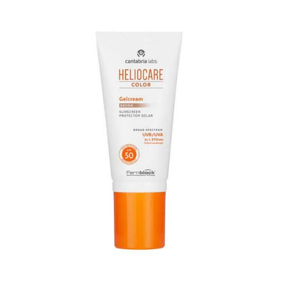 Heliocare Color SPF 50 Brown Gelcream: Tinted Sunscreen for Daily Protection & Bronzed Glow - Non-Comedogenic, Oily Skin