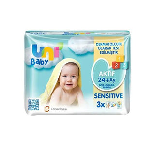 Uni Baby Wipes Aktif Sensitive - Fragrance-Free, pH Balanced for Sensitive Skin, 24+ Months, 3x52 Count Uni Baby Wipes Aktif Sensitive - Gentle & Chemical-Free Baby Wipes, Sensitive Skin Baby Wipes, Fragrance-Free Baby Wipes, pH Balanced Baby Wipes, Chemical-Free Baby Care, Uni Baby, Baby Care, Gentle Baby Products, Hypoallergenic Baby Wipes, Natural Baby Care, Baby Essentials, New Mom Essentials, Gifts for Babies