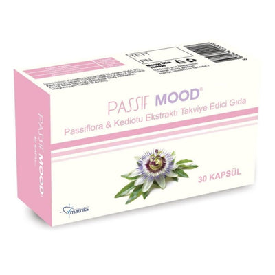 Passif Mood Passiflora & Valerian Root Supplement for Relaxation & Mood Support - 30 Capsules