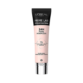 Loreal Paris Prime Lab Pore Minimizer Primer - Minimizes Pores, Enhances Foundation Longevity Loreal Paris Prime Lab Pore Minimizer Primer for Smooth Makeup Loreal Paris Prime Lab, Pore Minimizer, Primer, Makeup Base, AHA BHA Primer, pore minimizer primer, makeup primer, foundation primer, smooth makeup finish, long-lasting foundation, all skin tones, no white residue, cosmetic primer, skincare primer