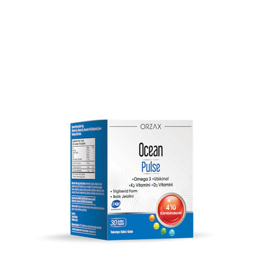 Orzax Ocean Pulse Omega-3 Dietary Supplement Softgel Capsules - 30 Count, Supports Heart & Brain Health
