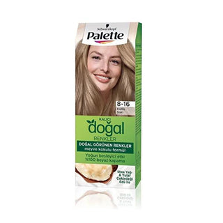 Palette Natural Colors Hair Dye 8-16 Ash Blonde - Nourishing Argan Oil Formula for Long-Lasting Color Palette Natural Colors Hair Dye 8-16 Ash Blonde - Nourishing & Long-Lasting Natural Hair Dye, Argan Oil Hair Color, Long-Lasting Hair Color, Nourishing Hair Dye, Palette Hair Color 8-16 Ash Blonde, Hair Coloring, Natural Ingredients, Argan Oil Enriched, Conditioning Mask, Ash Blonde Hair Dye