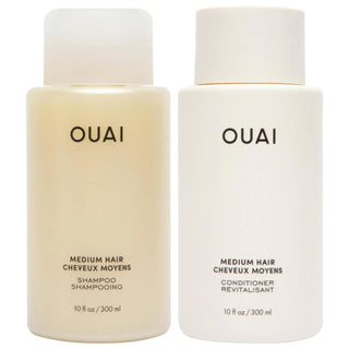 OUAI Shampoo and Conditioner Set for Medium Hair: Hydrating, Frizz Control, Sulfate-Free, and Adds Shine OUAI Shampoo & Conditioner for Medium Hair: Frizz Control & Shine shampoo and conditioner for medium hair, frizz control shampoo, hydrating shampoo and conditioner, sulfate-free shampoo, color safe shampoo and conditioner, shiny hair products, hair strengthening shampoo, Ouai shampoo and conditioner, shampoo, conditioner, medium hair, frizz control, hydrating, sulfate-free, color safe, shiny, strengtheni